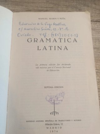 GRAMÁTICA LATINA