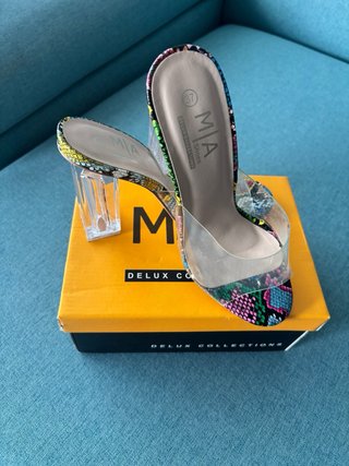 Sandalias Mia tacón transparente talla 37