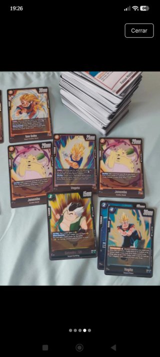 Lote Cartas Dragon Ball Fusion World