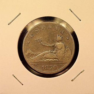 2 PTAS PLATA 1870 GOBIERNO `PROVISIONAL