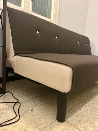 Sofá Cama Marrón Tela