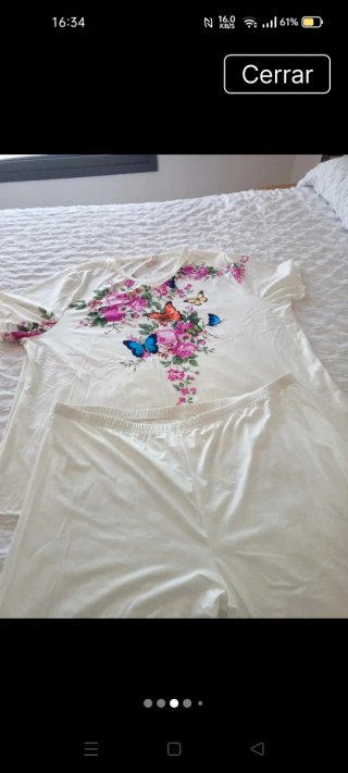 Conjunto Talla Grande Floral Mariposas. Nuevo .
