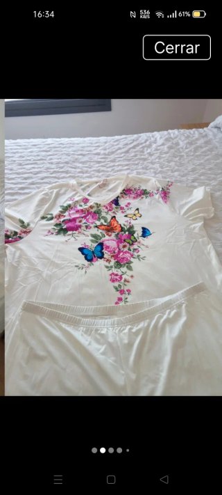 Conjunto Talla Grande Floral Mariposas. Nuevo .