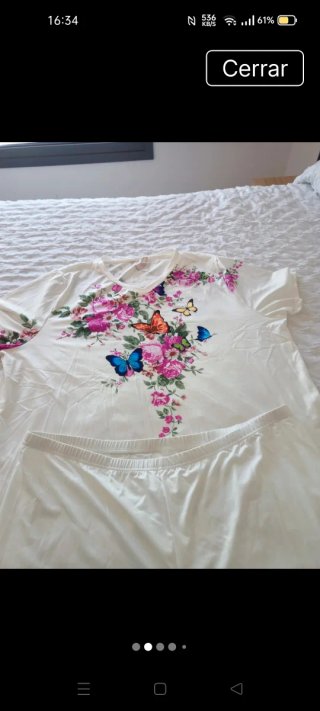 Conjunto Talla Grande Floral Mariposas. Nuevo .