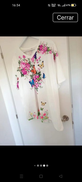 Conjunto Talla Grande Floral Mariposas. Nuevo .