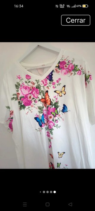 Conjunto Talla Grande Floral Mariposas. Nuevo .