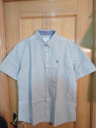 Camisa Massimo Dutti cuadros azul y blanco Talla L