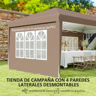 Carpa Plegable 6x3m con 4 Laterales