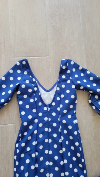 Traje Flamenca Azul Lunares