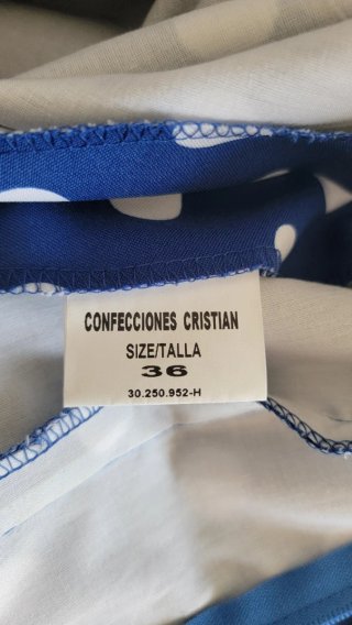 Traje Flamenca Azul Lunares