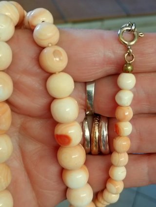 Collana perle conchiglia anni '60 Argento 925