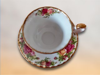 Set Taza Té y Platillo Royal Albert Flores