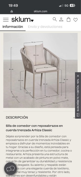 Mesa y 2 Sillas Jardín Sklum