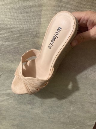 Sandalias cuña Weimei rosa palo