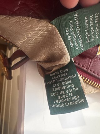 Bolso Lauren Ralph Lauren Piel Cocodrilo Morado