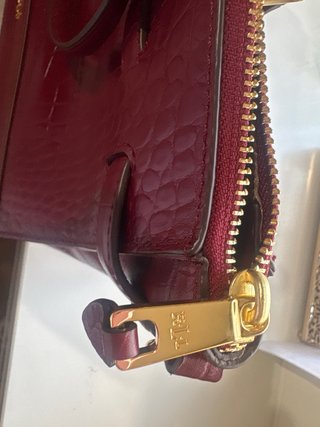 Bolso Lauren Ralph Lauren Piel Cocodrilo Morado