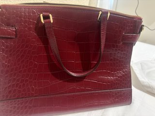 Bolso Lauren Ralph Lauren Piel Cocodrilo Morado
