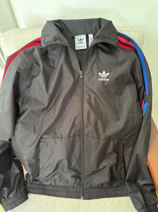 Chaqueta Cortavientos Adidas Negra Multicolor
