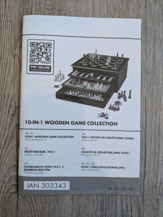 Set de juegos de mesa 10 en 1 de madera