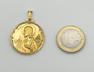 Medalla Oro 18k Sagrado Corazón 6.34 gr
