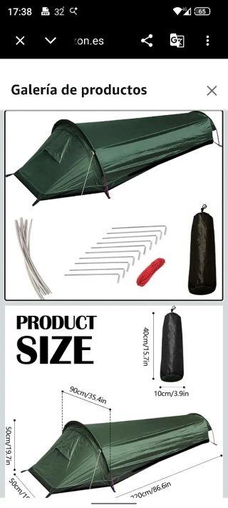 Tienda de campaña Baok Bivvy para 1 persona