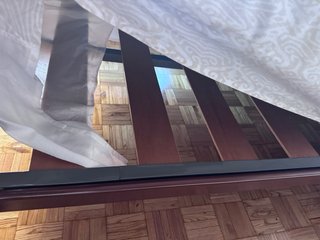 Estructura cama madera cerezo con somier