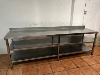 Mesa de trabajo acero inoxidable 3 plantas