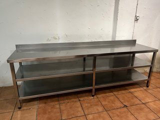 Mesa de trabajo acero inoxidable 3 plantas