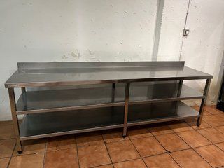 Mesa de trabajo acero inoxidable 3 plantas