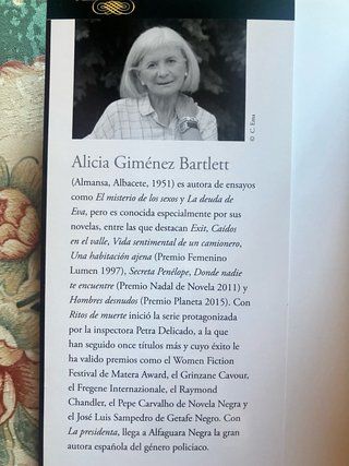 La presidenta. Alicia Giménez Bartlett