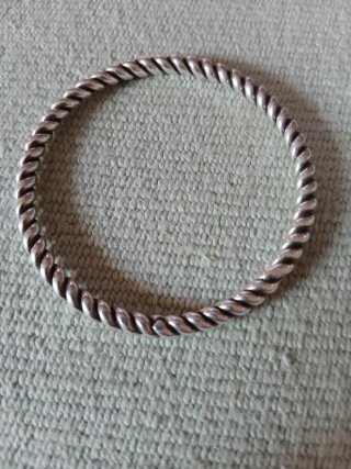 Pulsera artesanal plata trenzada