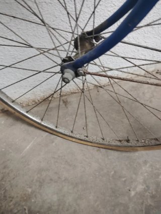 Bicicleta azul vintage