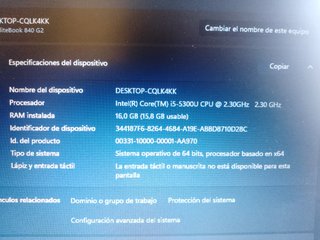 HP ELITEBOOK CORE I5 VPRO-16GB RAM-SSD 240GB-14"