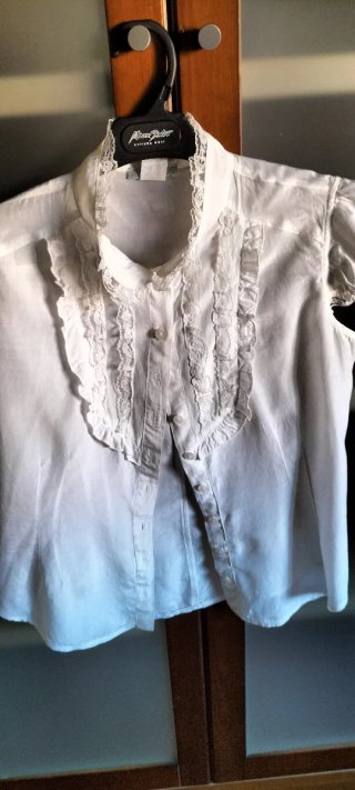 Camisa de verano muy fina, de Algodón y Seda Blanc