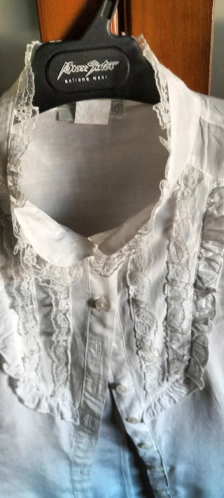 Camisa de verano muy fina, de Algodón y Seda Blanc