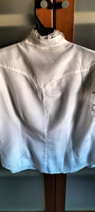 Camisa de verano muy fina, de Algodón y Seda Blanc