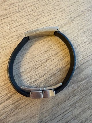 Pulsera Viceroy Hombre Negra y Plateada