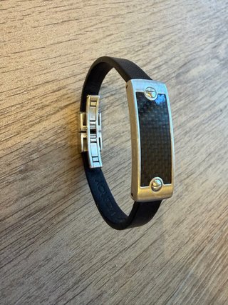Pulsera Viceroy Hombre Negra y Plateada
