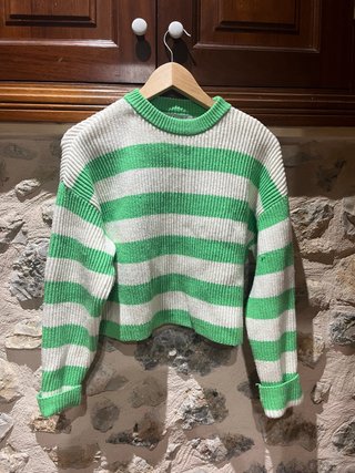 Jersey rayas verde y blanco
