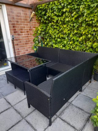 Conjunto Sofá y Mesa Exterior