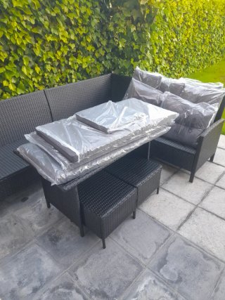 Conjunto Sofá y Mesa Exterior