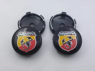 Abarth 4 Tapabujes 60mm Centro de Ruedas Llantas