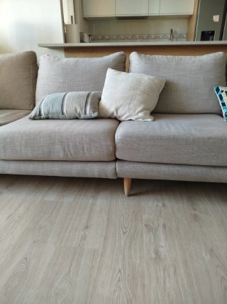 Sofá de salón beige 4 plazas gratis