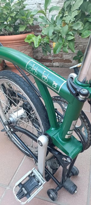 Bicicleta Plegable Brompton  Verde H6L