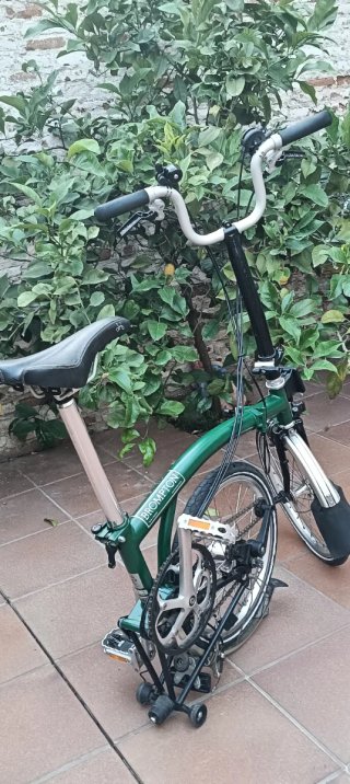 Bicicleta Plegable Brompton  Verde H6L
