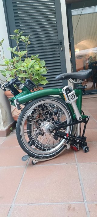 Bicicleta Plegable Brompton  Verde H6L
