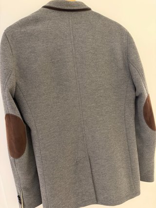 Chaqueta Americana Zara Piqué Gris