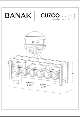 Mueble TV madera gris