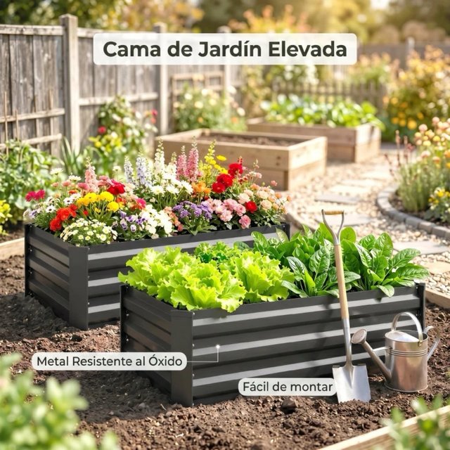 Set 2 Jardineras Acero Exterior