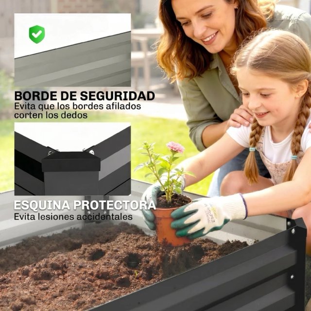 Set 2 Jardineras Acero Exterior
